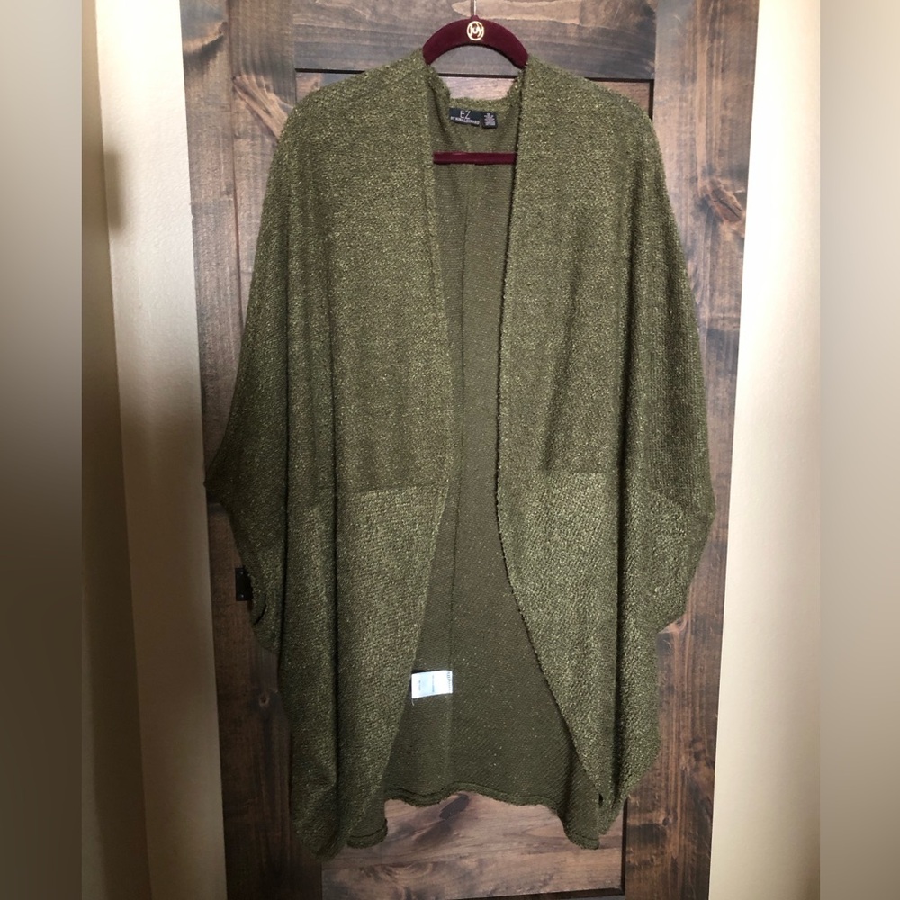 Textured cozy knit topper by Nina Leonard